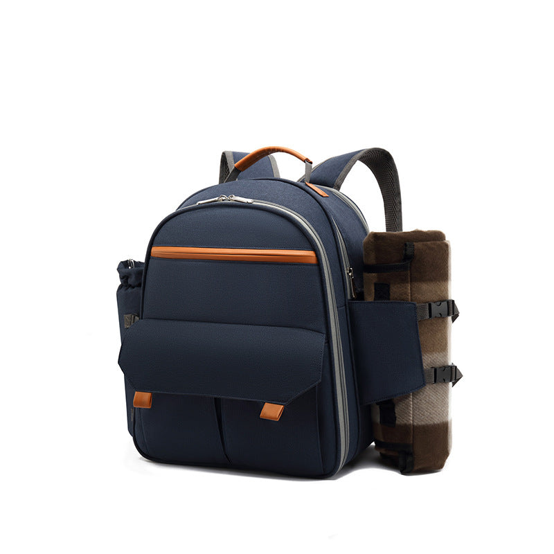 Insulated Picnic Backpack with Cooler & Picnic Set