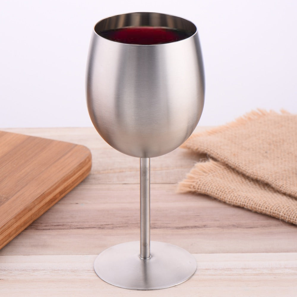 Stainless Steel Cup and Wine Glass Set